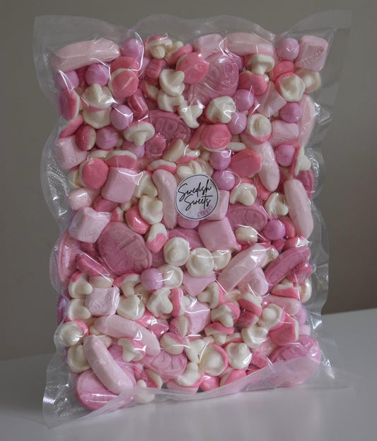 Pink Swedish Candy Mix | Vegan Gummies, Strawberry, BUBS (280g)