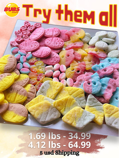 Authentic Swedish Candy Foam & Sour Skulls Mix (2kg / 4.4 lbs) – Premium Customizable Pick and Mix Sweets