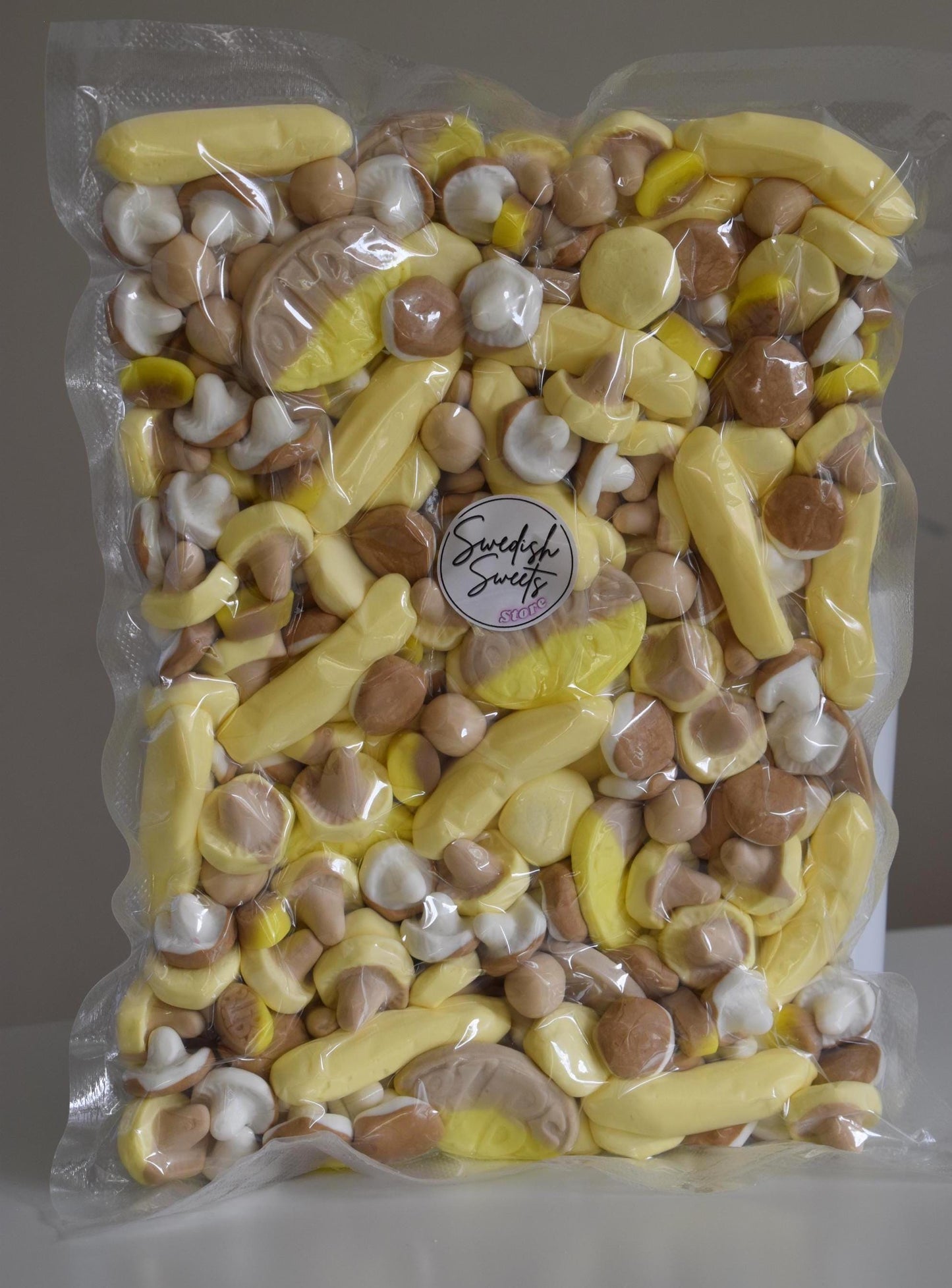 Banana Caramel Swedish Candy Mix | BUBS, Foam, Mushroom Candies (280g)