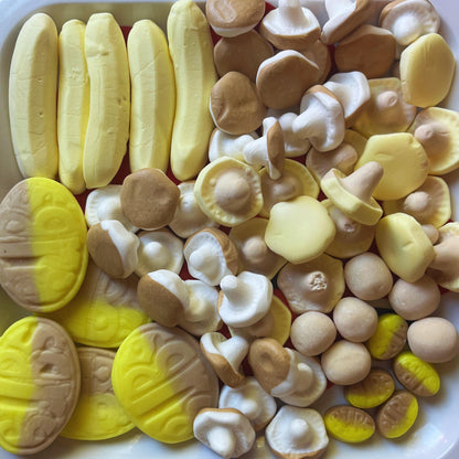 Banana Caramel Swedish Candy Mix | BUBS, Foam, Mushroom Candies (280g)
