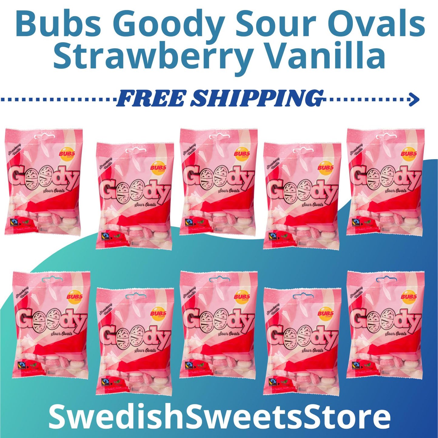 Bubs Goody Vegan Foam Candy - 10 Pack, Assorted Flavors
