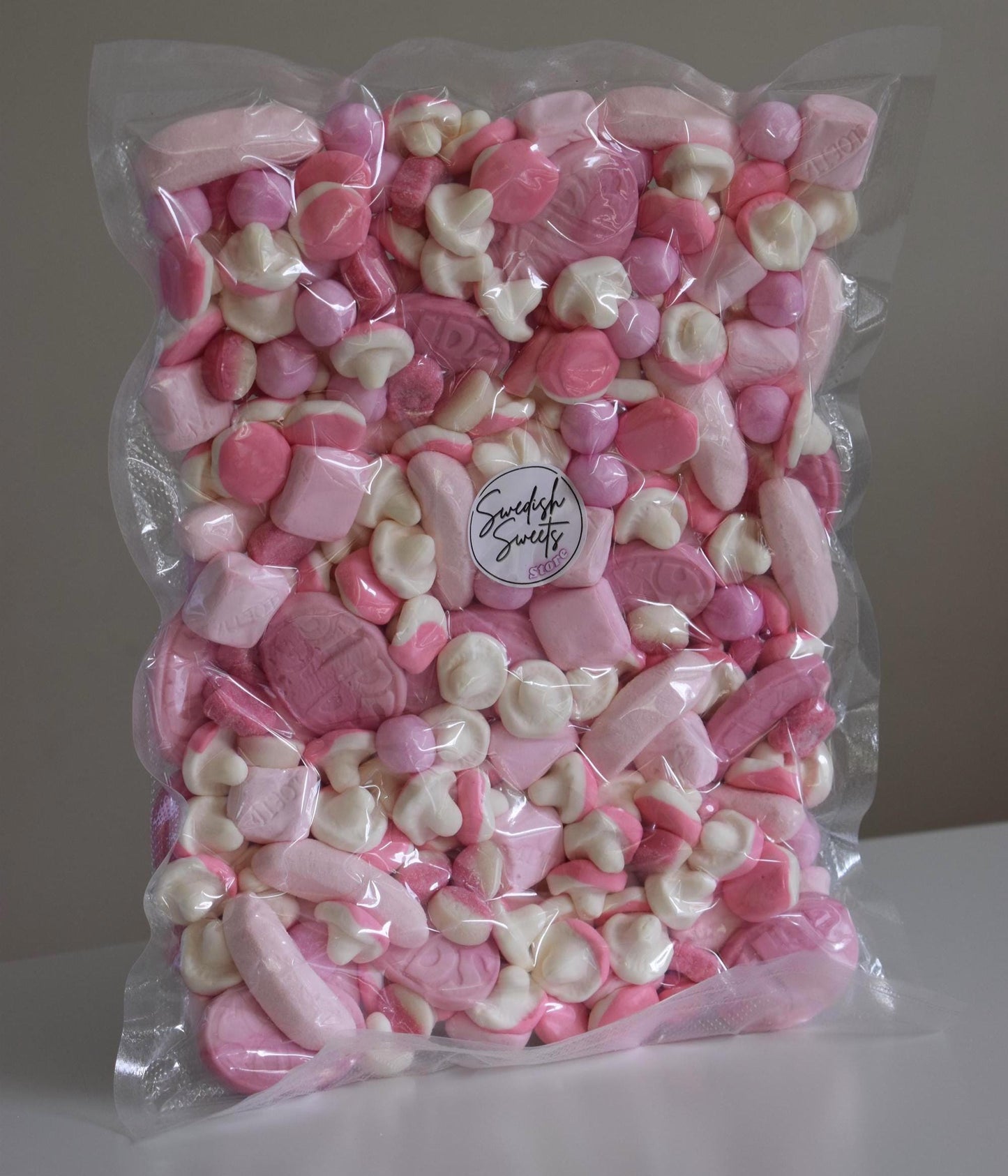 Pink Swedish Candy Mix | Vegan Gummies, Strawberry, BUBS (280g)