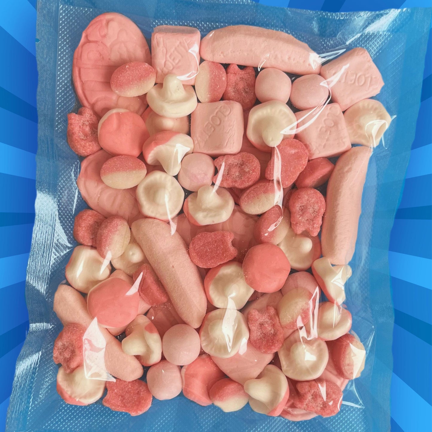 Pink Swedish Candy Mix | Vegan Gummies, Strawberry, BUBS (280g)