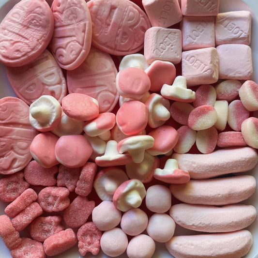 Pink Swedish Candy Mix | Vegan Gummies, Strawberry, BUBS (280g)