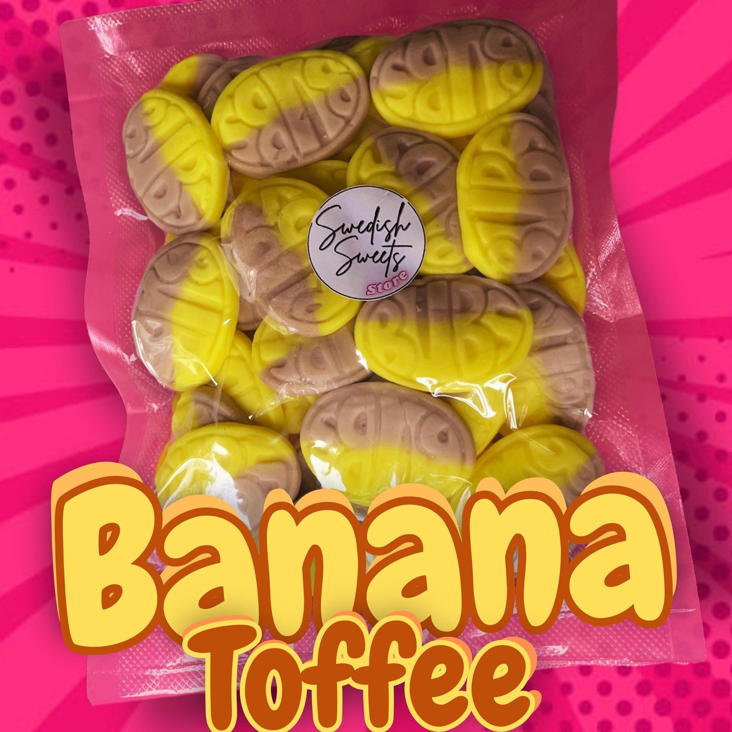 Bubs Banana Caramel Ovals, Vegan, Gluten, Gelatin Free Candy