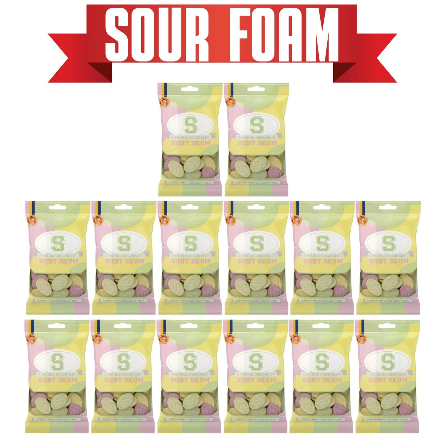 S-Märke Sour Foam Candy, Classic Swedish Treat